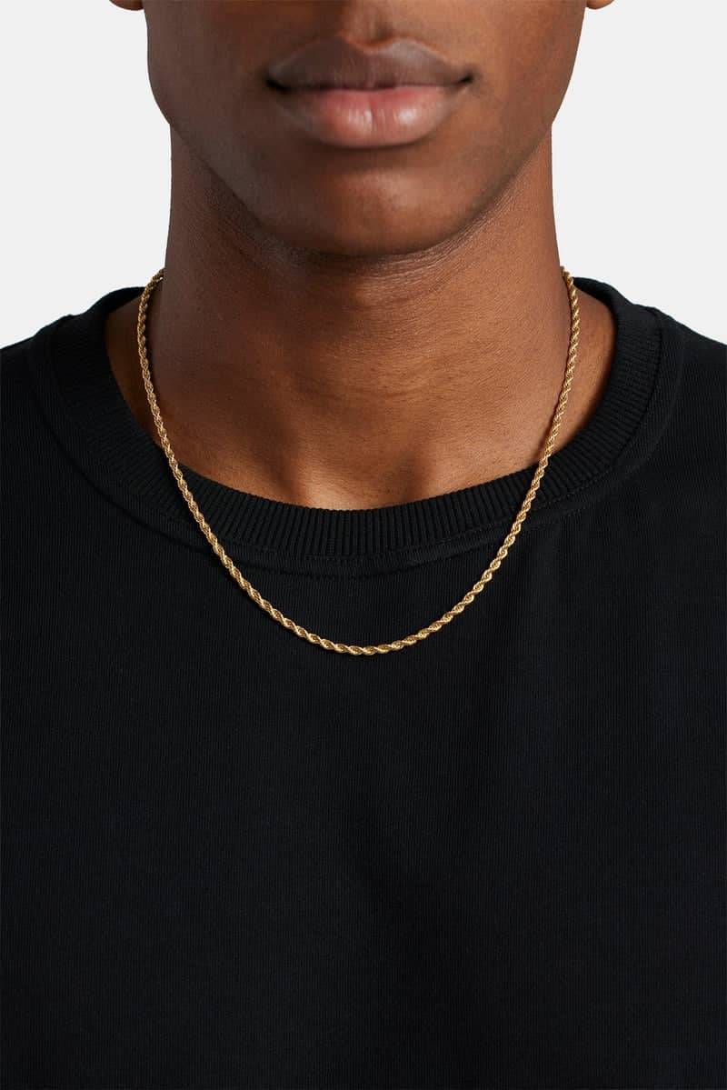Cernucci 3mm Rope Chain - Gold