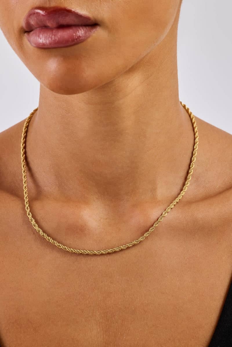 Cernucci 3mm Rope Chain - Gold