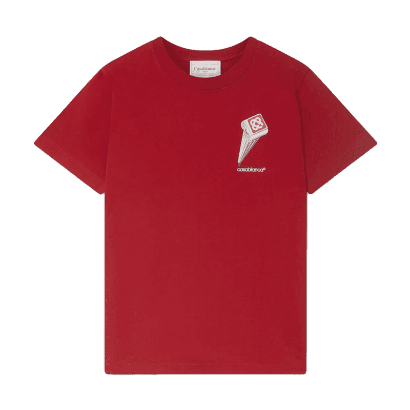 Casablanca Leaning Column T-Shirt 'Red'