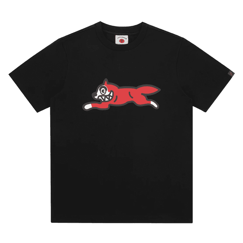 ICECREAM Running Dog T-Shirt 'Black Red'