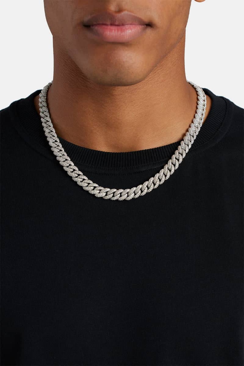 Cernucci Iced Cuban Chain - 8mm - White
