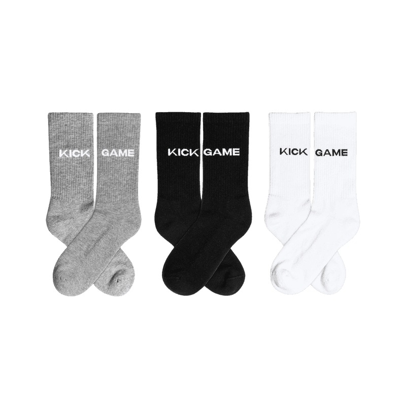 Rruga 3-Pack Çorape 'Black White Grey'