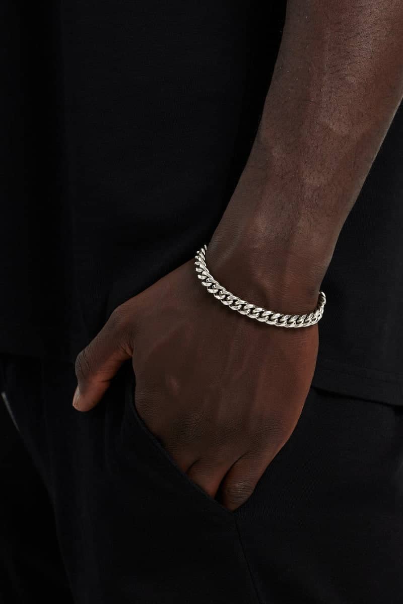 Cernucci Miami Cuban Bracelet - 8mm - White
