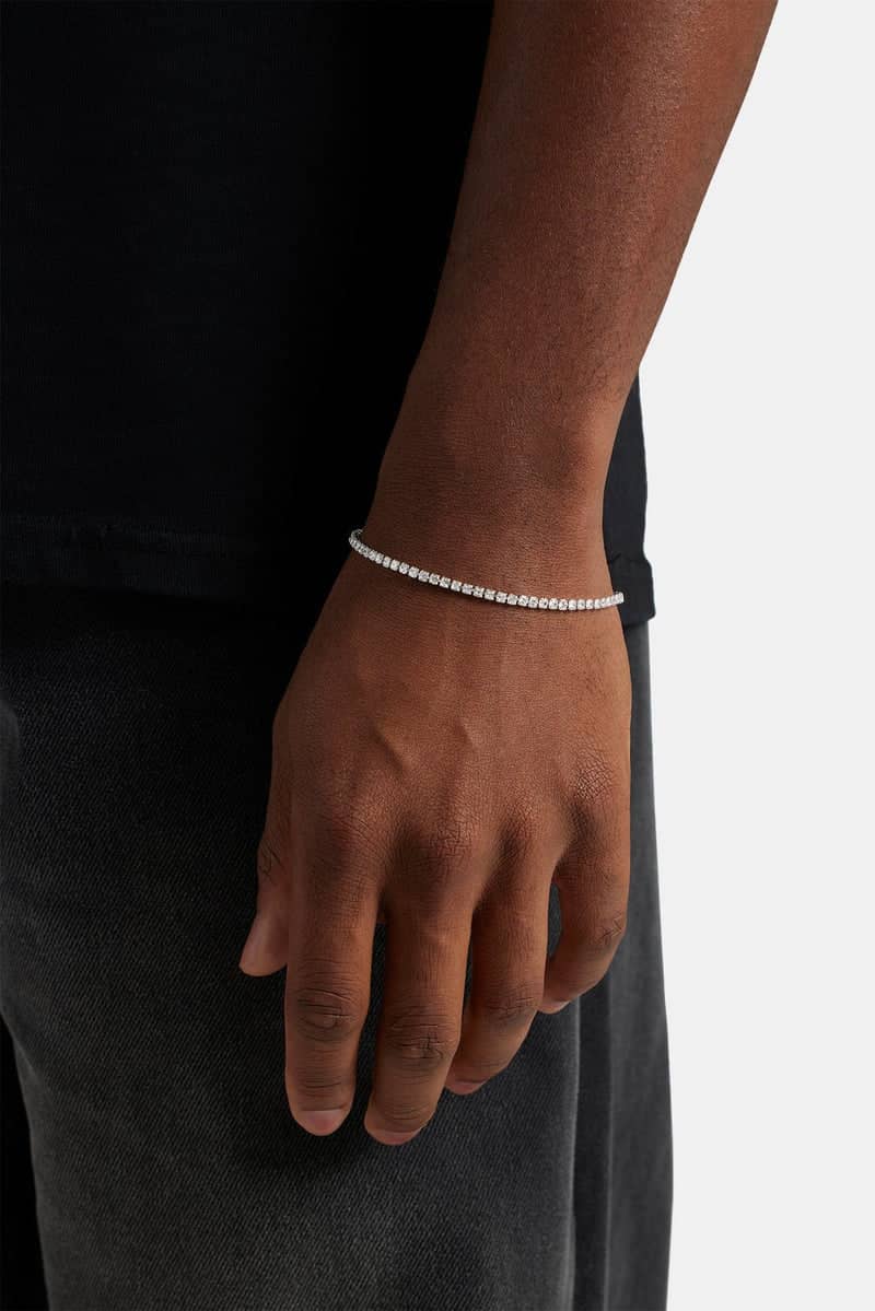 Cernucci Micro Tennis Bracelet - 2.5mm - White