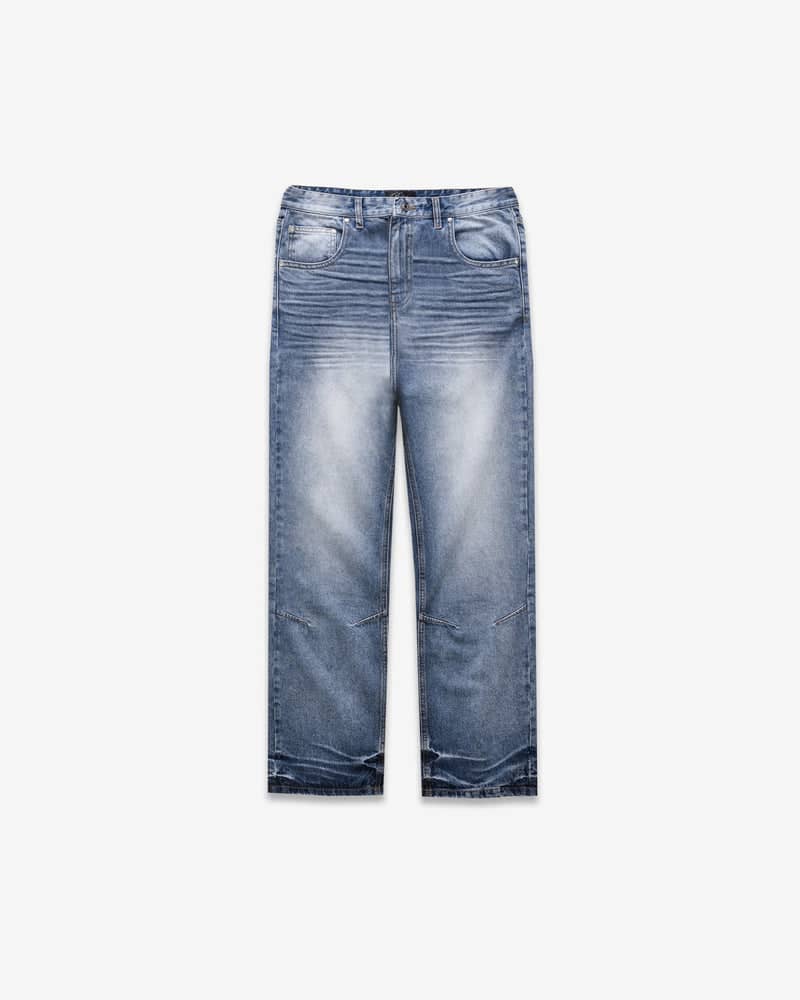 Benir Clothing Relaxed Ripple Denim - Classic Blue